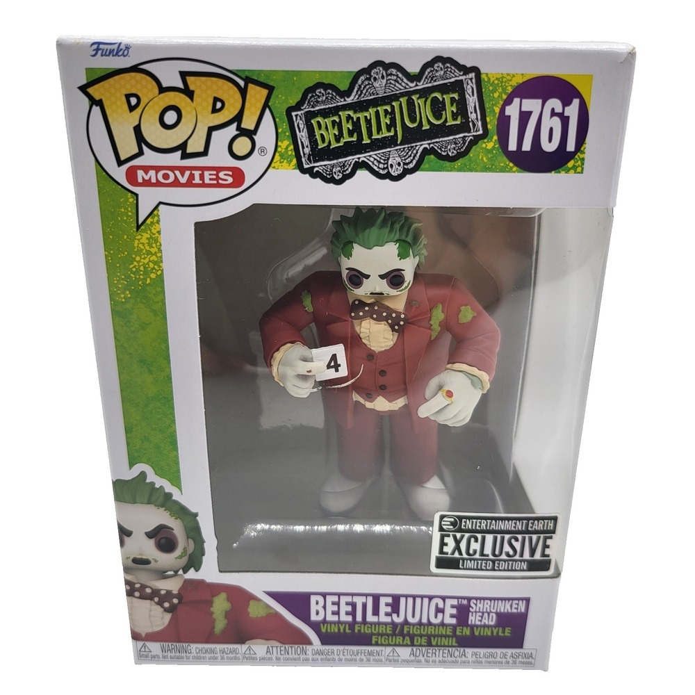 Funko Pop Movies Beetlejuice 1761 Entertainment Earth‎ Exclusive Shrunk Head